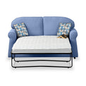 Croxdon Denim Faux Linen 2 Seater Sofabed with Blue Scatter Cushions from Roseland Furniture