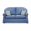 Croxdon Denim Faux Linen 2 Seater Sofabed with Duck Egg Scatter Cushions from Roseland Furniture