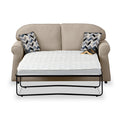 Croxdon Oatmeal Faux Linen 2 Seater Sofabed with Denim Scatter Cushions from Roseland Furniture