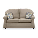 Croxdon Oatmeal Faux Linen 2 Seater Sofabed with Beige Scatter Cushions from Roseland Furniture