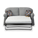 Croxdon Silver Faux Linen 2 Seater Sofabed with Charcoal Scatter Cushions from Roseland Furniture