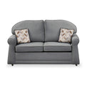 Croxdon Silver Faux Linen 2 Seater Sofabed with Oatmeal Scatter Cushions from Roseland Furniture