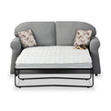 Croxdon Silver Faux Linen 2 Seater Sofabed with Oatmeal Scatter Cushions from Roseland Furniture
