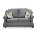 Croxdon Silver Faux Linen 2 Seater Sofabed with Beige Scatter Cushions from Roseland Furniture