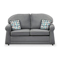 Croxdon Silver Faux Linen 2 Seater Sofabed with Duck Egg Scatter Cushions from Roseland Furniture