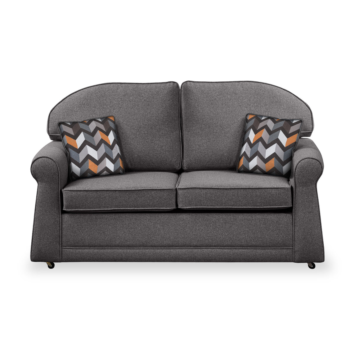 Giselle Charcoal Soft Weave 2 Seater Sofabed with Charcoal Scatter Cushions from Roseland Furniture
