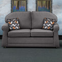 Giselle Charcoal Soft Weave 2 Seater Sofabed with Charcoal Scatter Cushions from Roseland Furniture