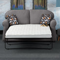 Giselle Charcoal Soft Weave 2 Seater Sofabed with Charcoal Scatter Cushions from Roseland Furniture