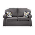 Giselle Charcoal Soft Weave 2 Seater Sofabed with Mustard Scatter Cushions from Roseland Furniture