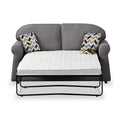 Giselle Charcoal Soft Weave 2 Seater Sofabed with Mustard Scatter Cushions from Roseland Furniture