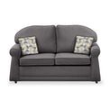 Giselle Charcoal Soft Weave 2 Seater Sofabed with Beige Scatter Cushions from Roseland Furniture