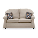 Giselle Fawn Soft Weave 2 Seater Sofabed with Charcoal Scatter Cushions from Roseland Furniture