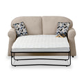 Giselle Fawn Soft Weave 2 Seater Sofabed with Denim Scatter Cushions from Roseland Furniture