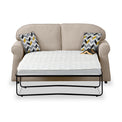 Giselle Fawn Soft Weave 2 Seater Sofabed with Mustard Scatter Cushions from Roseland Furniture