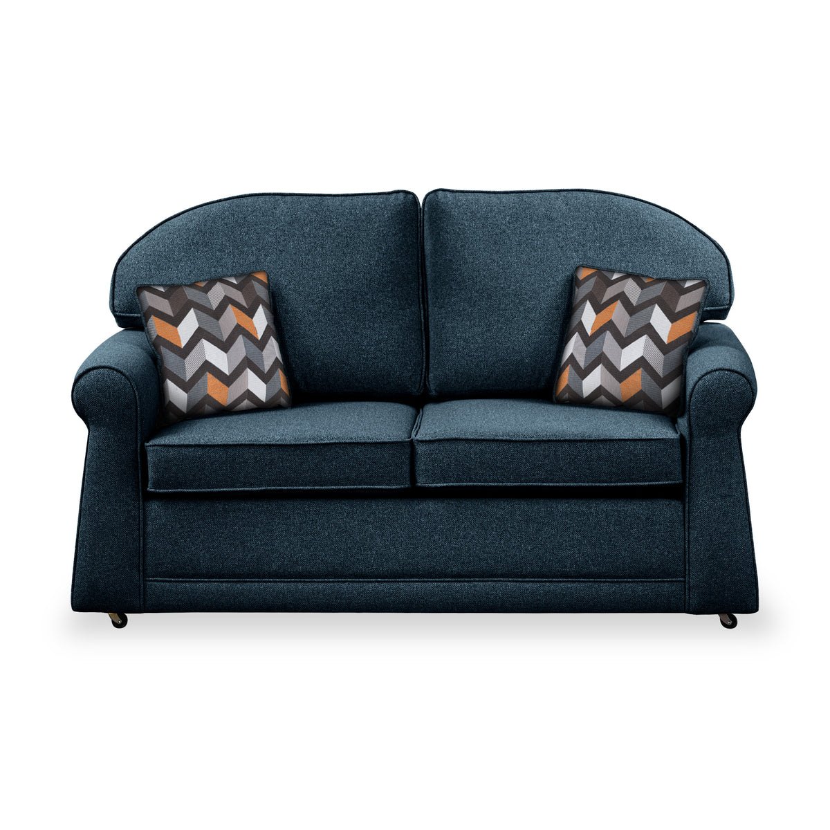 Giselle Midnight Soft Weave 2 Seater Sofabed with Charcoal Scatter Cushions from Roseland Furniture