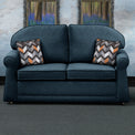 Giselle Midnight Soft Weave 2 Seater Sofabed with Charcoal Scatter Cushions from Roseland Furniture