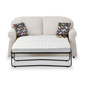 Giselle Oatmeal Soft Weave 2 Seater Sofabed with Charcoal Scatter Cushions from Roseland Furniture