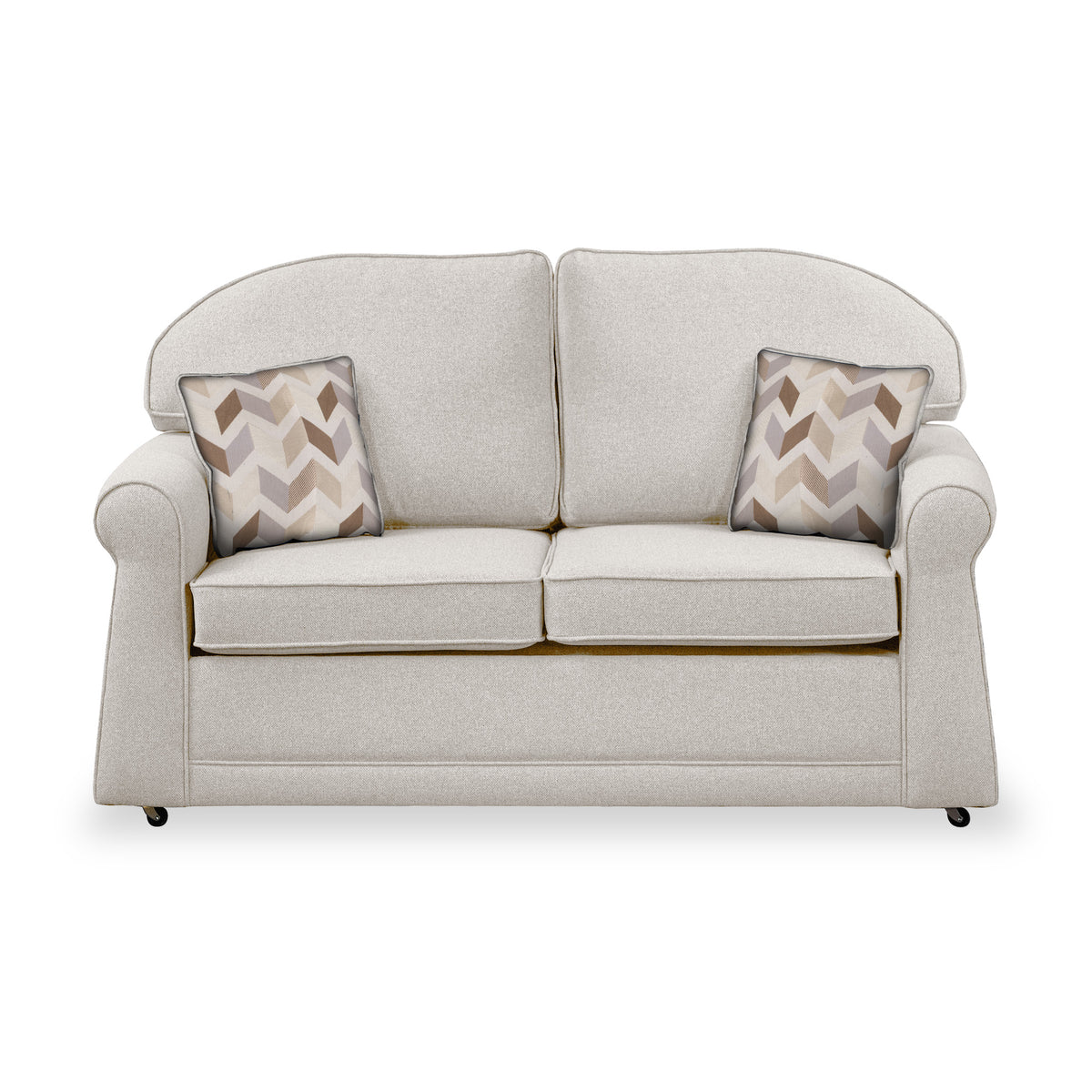 Giselle Oatmeal Soft Weave 2 Seater Sofabed with Oatmeal Scatter Cushions from Roseland Furniture