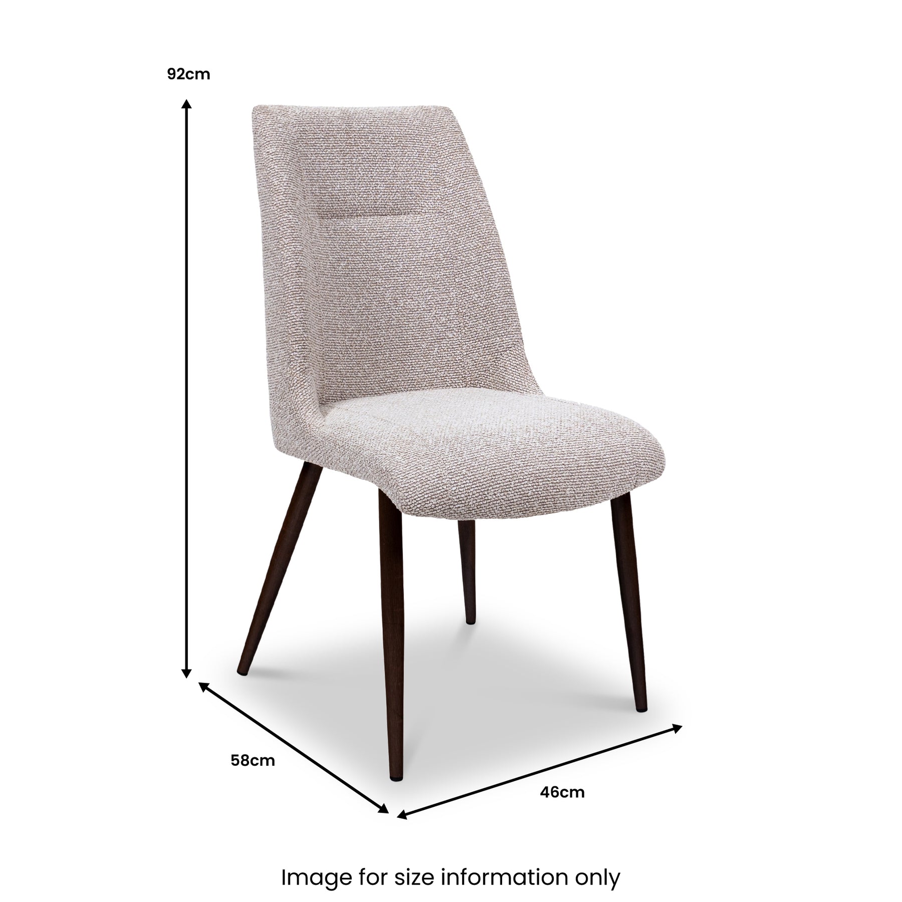 Blaise Curved Back Dining Chair Front1 from Roseland Furniture