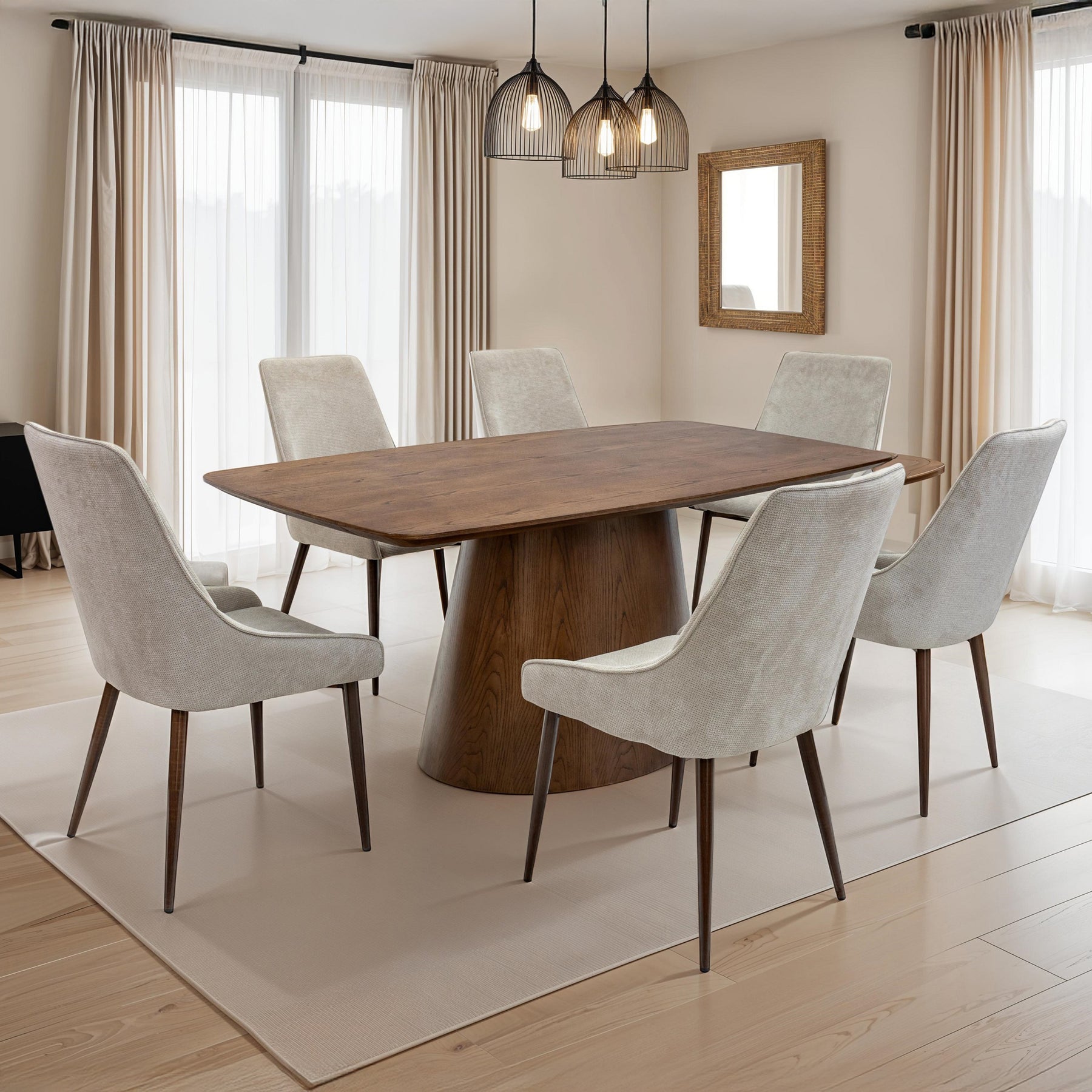 Blaise Curved Back Dining Chair Front1 from Roseland Furniture