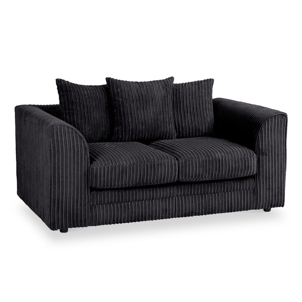 Bletchley Black Jumbo Cord 2 Seater Sofa from Roseland Furniture