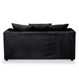 Bletchley Black Jumbo Cord 2 Seater Sofa from Roseland Furniture