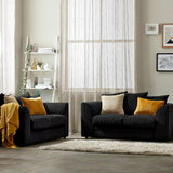 Bletchley Black Jumbo Cord 2 Seater Sofa from Roseland Furniture