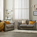 Bletchley Charcoal  Jumbo Cord 2 Seater Sofa from Roseland Furniture