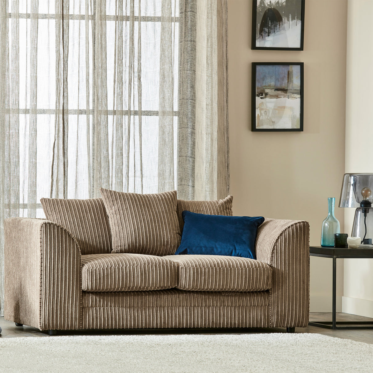 Bletchley Coffee Jumbo Cord 2 Seater Sofa for Living Room from Roseland Furniture