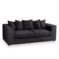 Bletchley Black Jumbo Cord 3 Seater Couch from Roseland Furniture