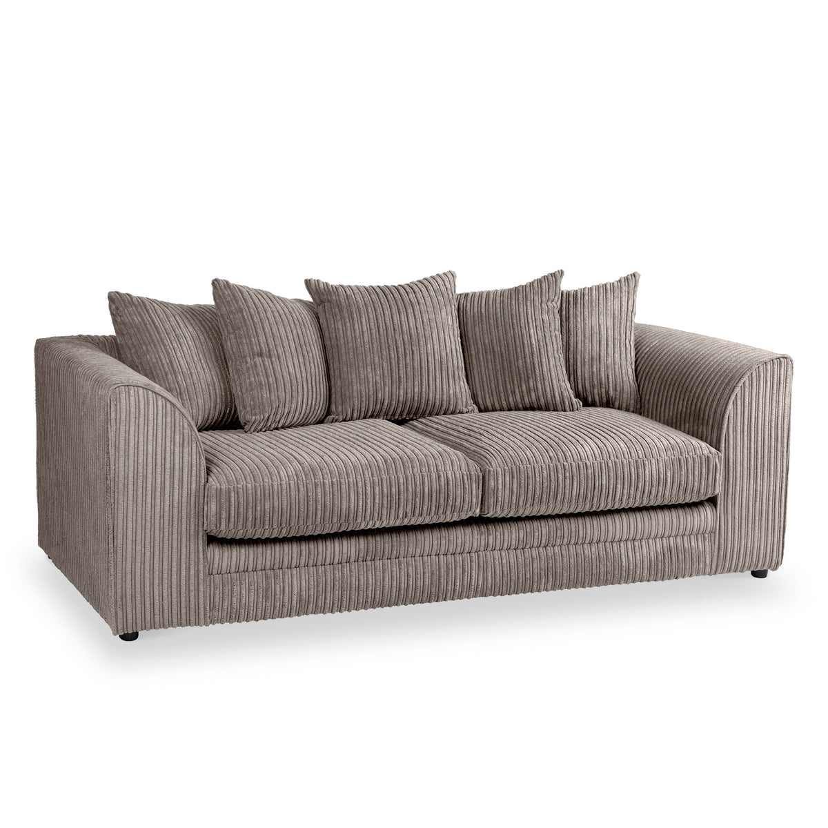 Bletchley Charcoal  Jumbo Cord 3 Seater Couch from Roseland Furniture