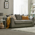 Bletchley Charcoal  Jumbo Cord 3 Seater Sofa for living room