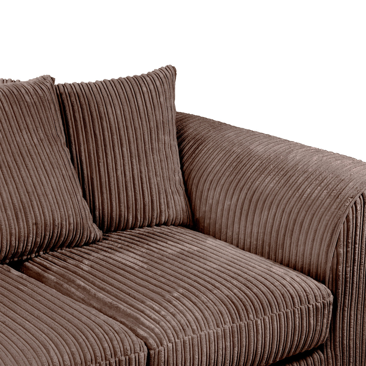 Bletchley Chocolate Jumbo Cord 3 Seater Sofa from Roseland Furniture