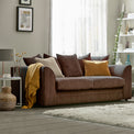 Bletchley Chocolate Jumbo Cord 3 Seater Sofa from Roseland Furniture