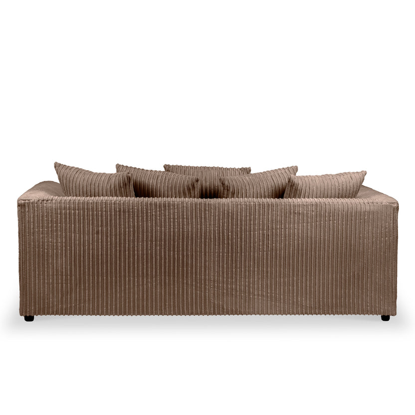 Bletchley 3 Seater Jumbo Cord Fabric Scatter Sofa Roseland
