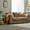 Bletchley Coffee Jumbo Cord 3 Seater Sofa for living room
