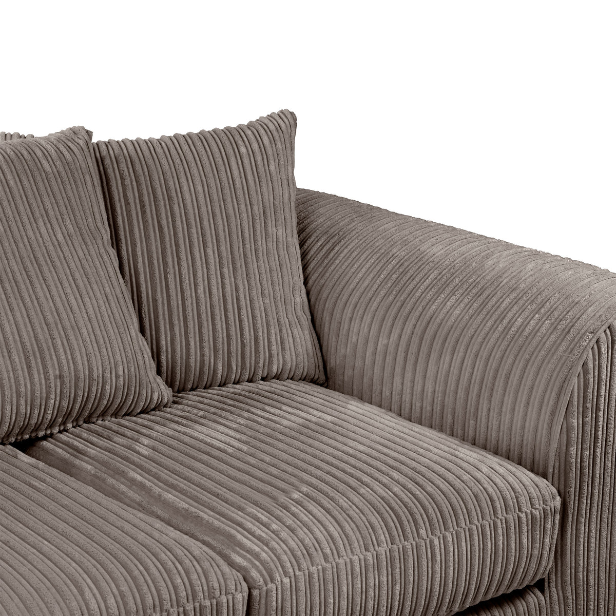 Bletchley Charcoal Jumbo Cord Chaise Sofa