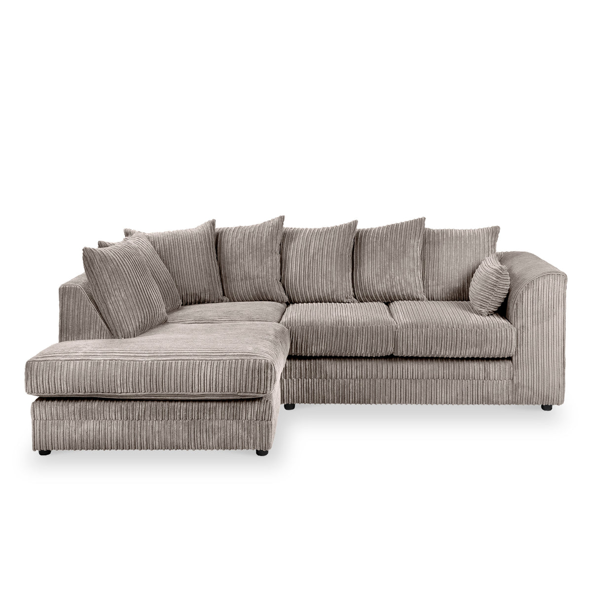 Bletchley Charcoal Left Hand Jumbo Cord Chaise Sofa from Roseland furniture