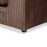 Bletchley Chocolate Left Hand Jumbo Cord Chaise Sofa from Roseland Furniture