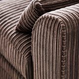 Bletchley Chocolate Left Hand Jumbo Cord Chaise Sofa from Roseland Furniture