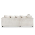 Bletchley Cream Left Hand Jumbo Cord Chaise Sofa from Roseland Furniture