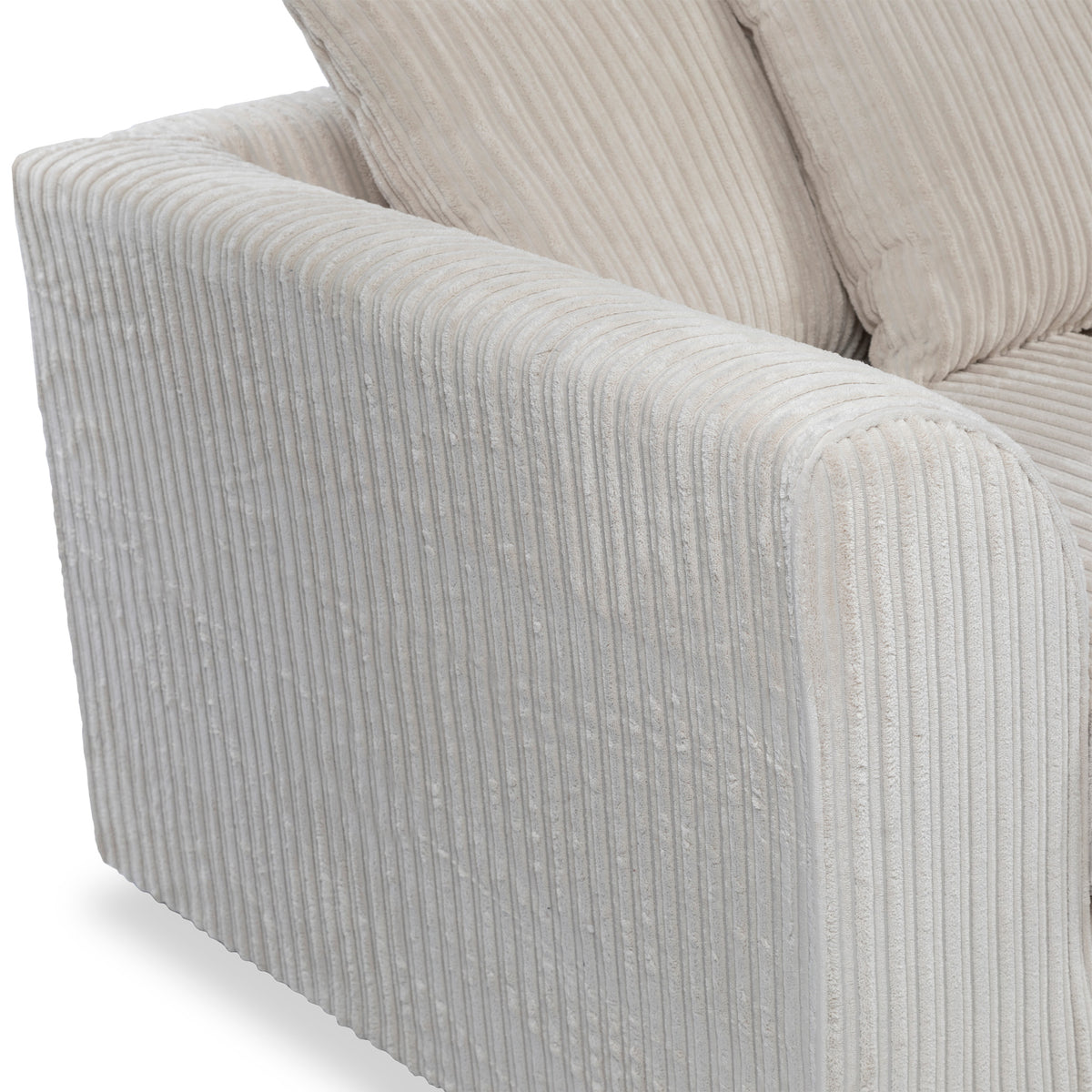 Bletchley Cream Jumbo Cord Chaise Sofa from Roseland Furniture