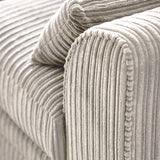 Bletchley Cream Jumbo Cord Chaise Sofa from Roseland Furniture