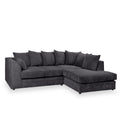 Bletchley Right Hand Black Jumbo Cord Chaise Couch