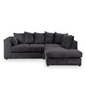 Bletchley Right Hand Black Jumbo Cord Chaise Sofa from Roseland Furniture