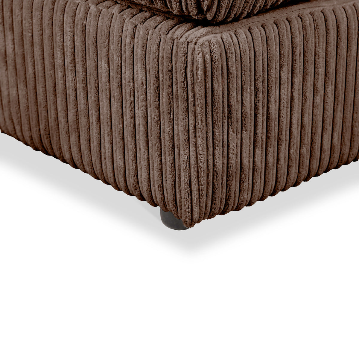 Bletchley Chocolate Jumbo Cord Footstool from Roseland Furniture