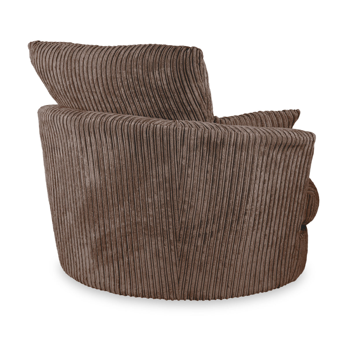 Bletchley Chocolate Jumbo Cord Swivel Armchair