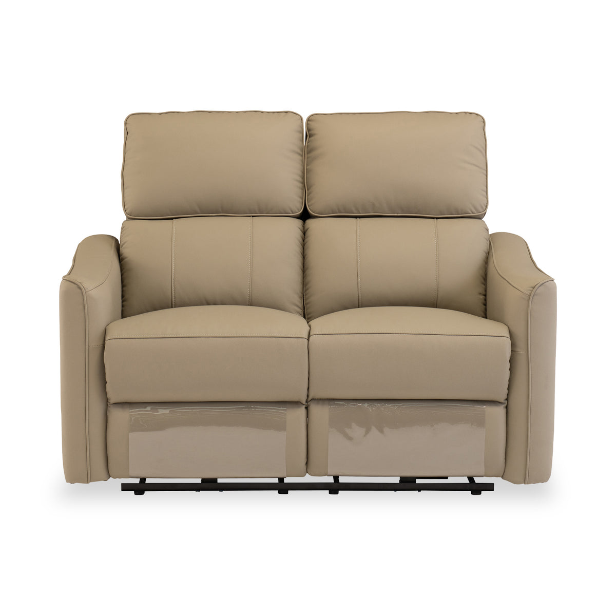 Vilda-Leather-2-Seater-Electric-Recliner-Sofa-Taupe from Roseland Furniture
