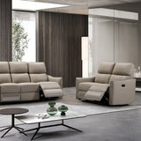 Vilda-Leather-2-Seater-Electric-Recliner-Sofa-Taupe from Roseland Furniture