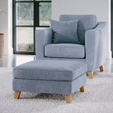 Claridge Soft Chenille Footstool Ice Life1 from Roseland Furniture
